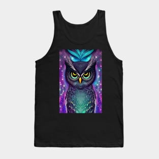 Galaxy owl Tank Top